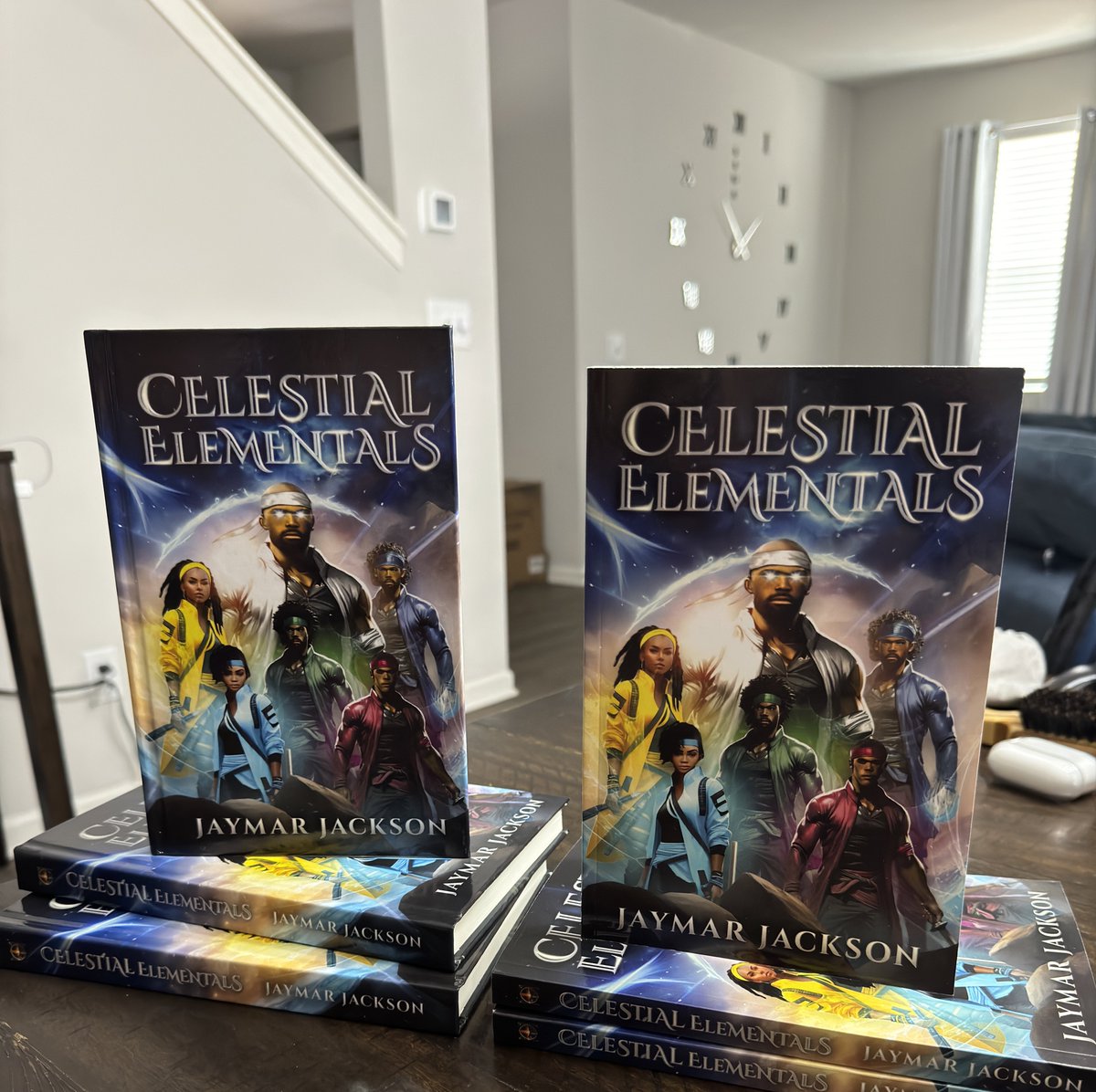 Got a few books in today… should I… start selling signed copies and ship them out??? #CelestialElementals #TCESeries #BlackAuthors