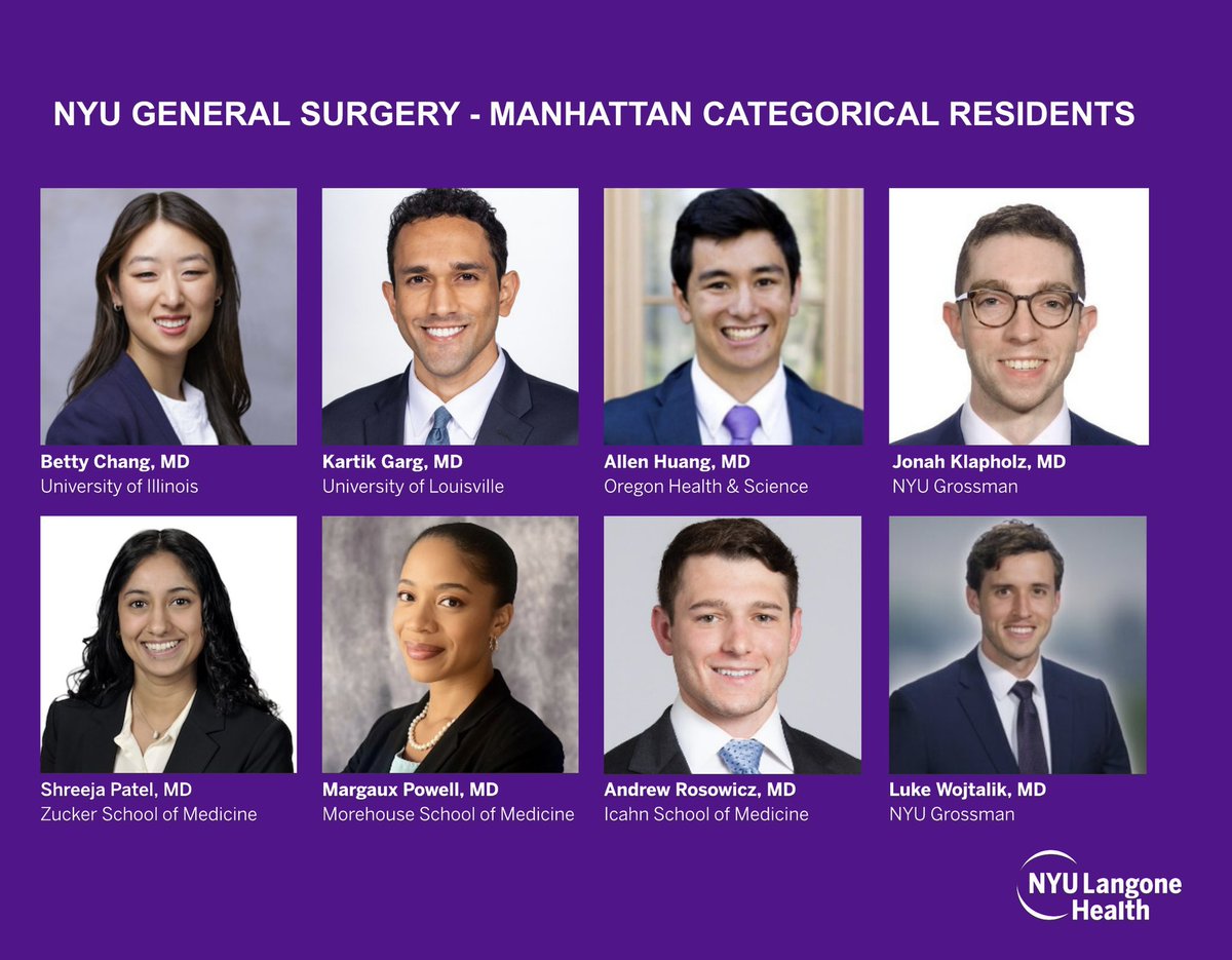 NYUGSOM_SurgRes's tweet photo. We are incredibly proud to announce our 2024-2025 intern class! Congratulations to all, we can’t wait to welcome you into our #NYUSurgery family this summer. #MatchDay2024 #SurgeryMatch @nyugrossman https://t.co/AfJ77Fd5ei
