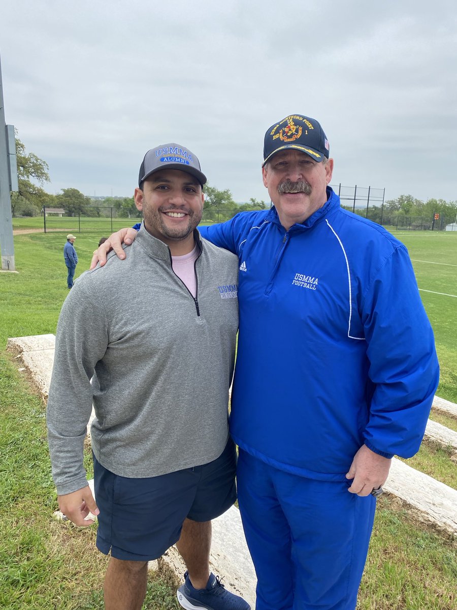 #USMMAFootball Two FB Alums watching KP MLax get a W in TX! Anthony Gonzales OC ‘15! Back tomorrow for game bs Hendrix. #LFTF #BeatCG #Zinging #OnIt