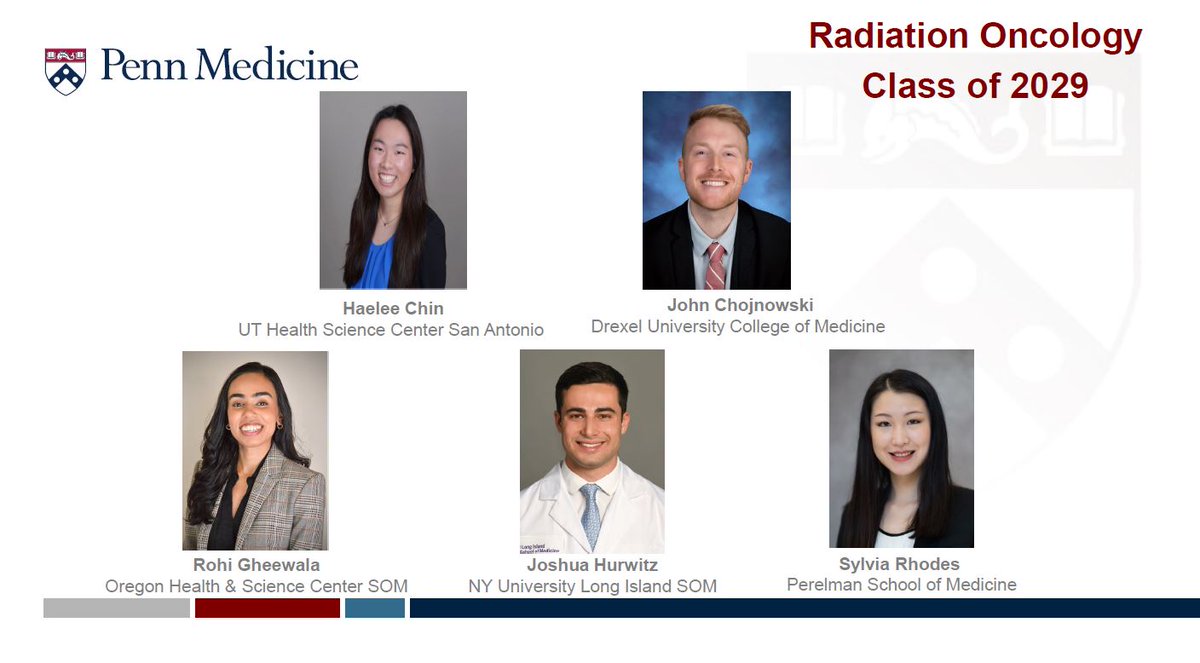 Happy MATCH Day! We are so excited to welcome our new RadOnc Medical Residents to UPenn! Welcome the Class of 2029! Congratulations, Haelee, John, Rohi, Joshua and Sylvia! #MATCH #RadOnc #Radiation #RadiationOncology #ProtonTherapy