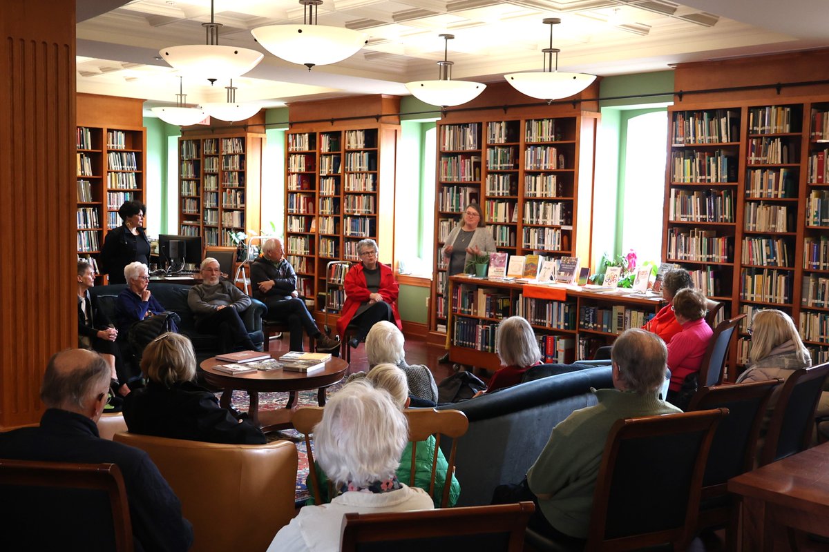 CoadyStFX's tweet image. We were pleased to be joined by the Gyro Club of New Glasgow today.

The group took a tour of the Institute then gathered in the Marie Michael Library to learn about the past, present, and future of Coady Institute, the Antigonish Movement, and @StFXExtension.