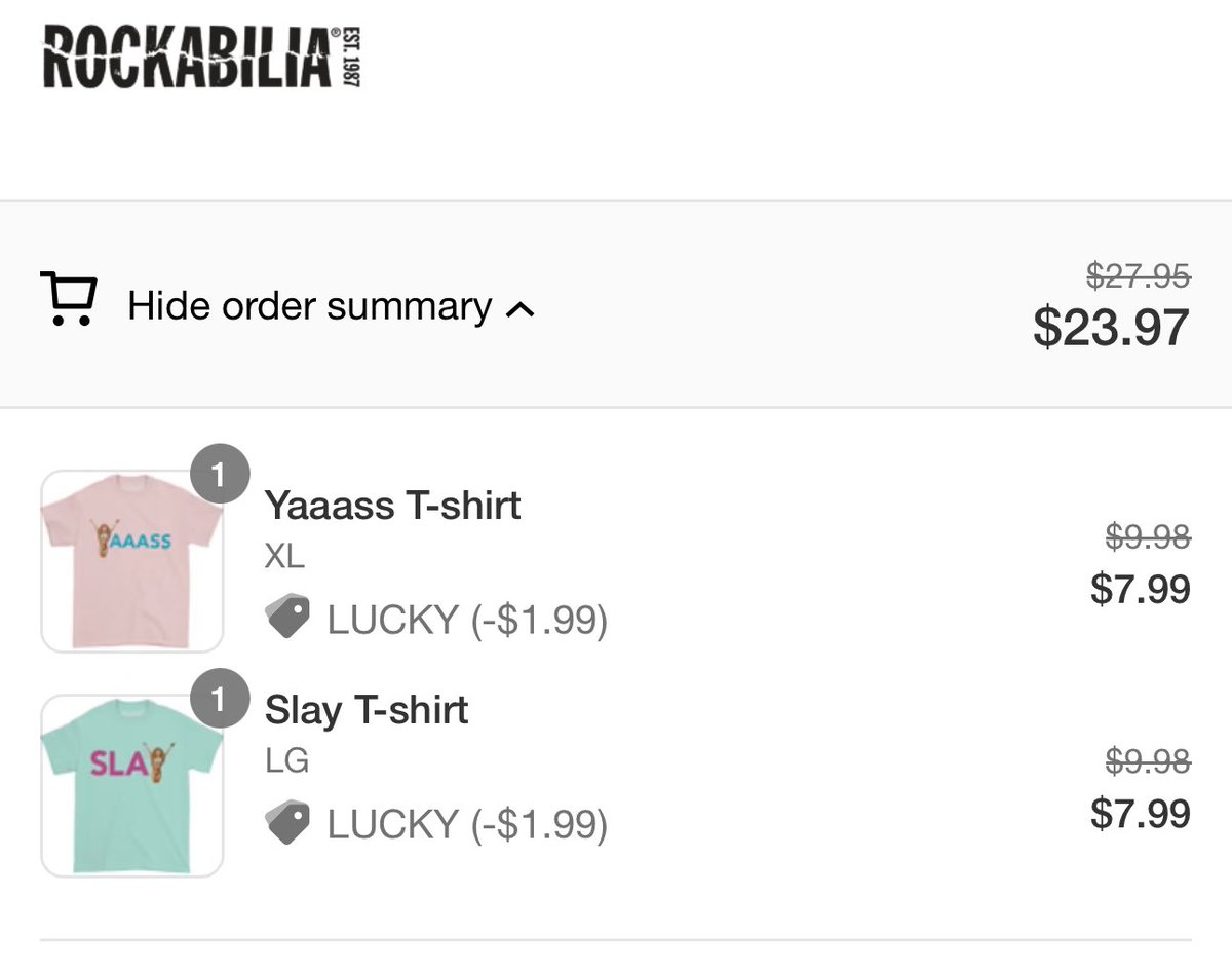 Saw these @ladygaga #ARTPOP shirts on @rockabilia and absolutely HAD TO! They’re running a 20% sale with code: LUCKY! 🍀