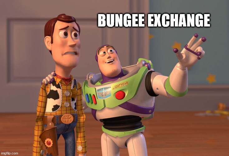 💫<a href="/BungeeExchange/">Bungee</a>  

Simple and user-friendly bridge! Use it today! 🌉

#DYOR #ACTION #Bungeememes #Memes #creativity 

Here is my submission to the newly launched Bungee Quests. Excited times! 🤝