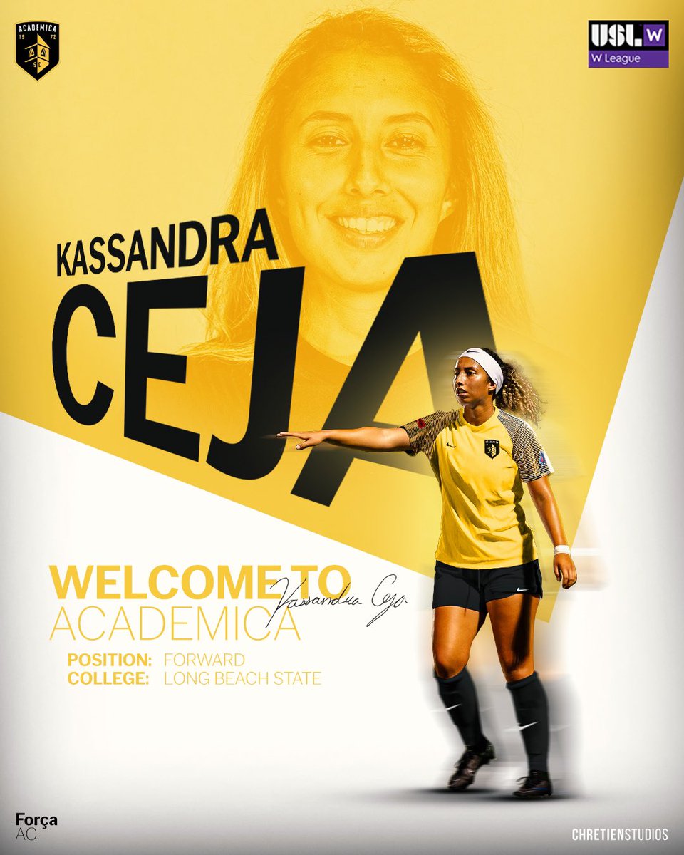 🟡Long Beach State⚫️  ➡️  ⚫️Academica🟡

Join us in welcoming our newest signing, Kassandra Ceja! 

#ForçaAC