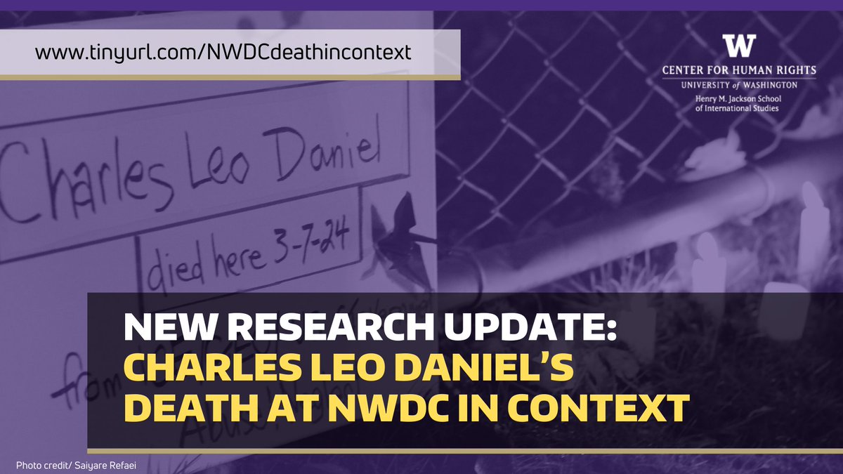 📢New UWCHR Research Update📢 This NWDC Conditions Research Update shares context for the recent death at Tacoma’s Northwest Detention Center. Read the full update: jsis.washington.edu/humanrights/20…