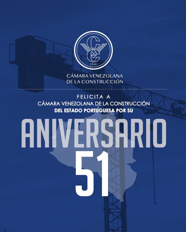 La Cámara Venezolana de la Construcción (CVC) felicita a  la Cámara de la Construcción de Portuguesa por su 51° Aniversario.

#Venezuela #Construcción #Desarrollo #Empleo #Innovación #FuturoMejor