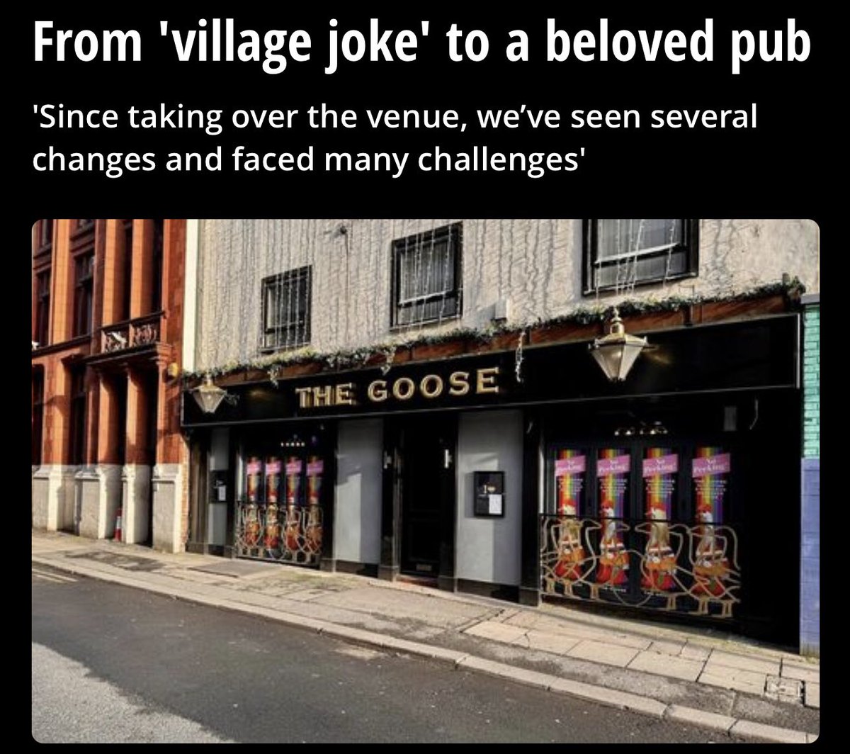 WE HAVE MADE THE HEADLINES! 📰 Even the MEN are excited about our new refurb 🥰 From ‘village joke’ to a beloved pub manchestereveningnews.co.uk/whats-on/villa… #thegoose #bloomstreet #manchester #gayvillagemanchester #lgbt #lgbtq #refurbishment