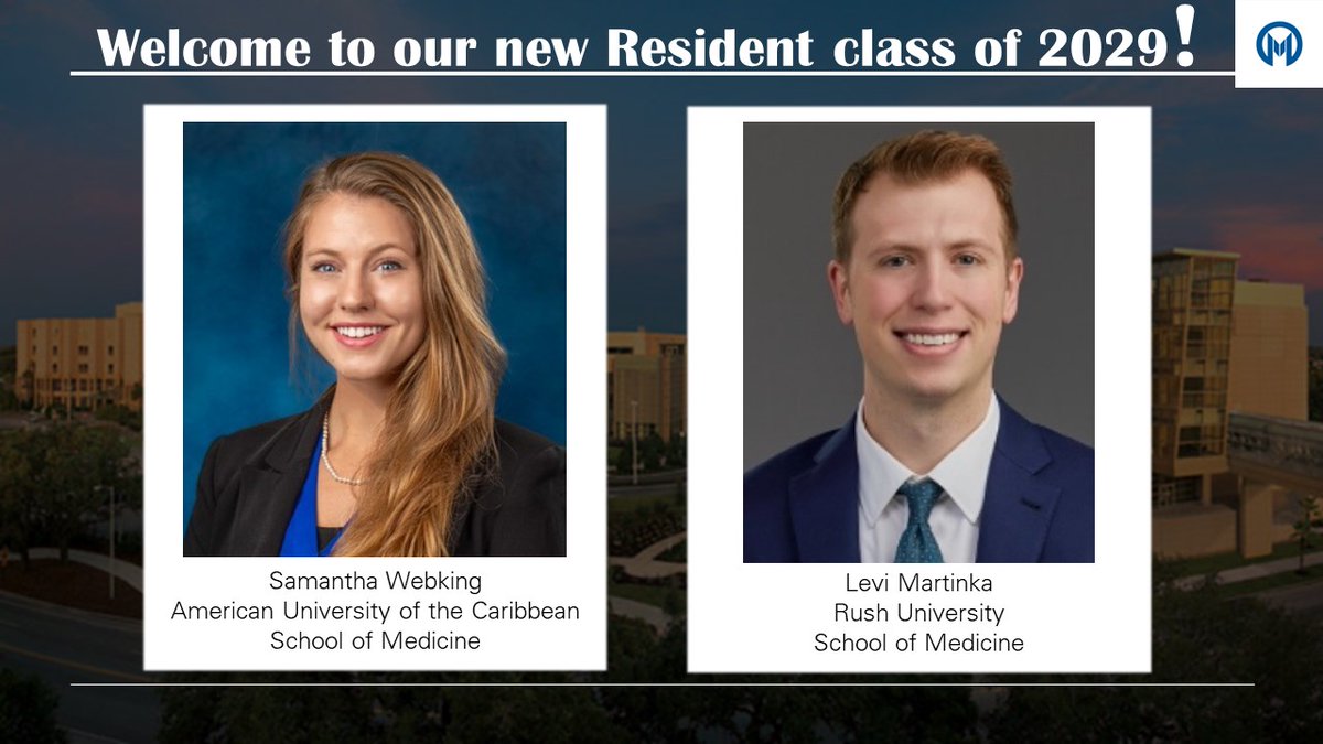 We are thrilled to announce our #Match2024 residents, Samantha Webking and @LeviMartinka3! Congratulations, and welcome to the family! We are so excited for you to join 🎉🥳🍾
