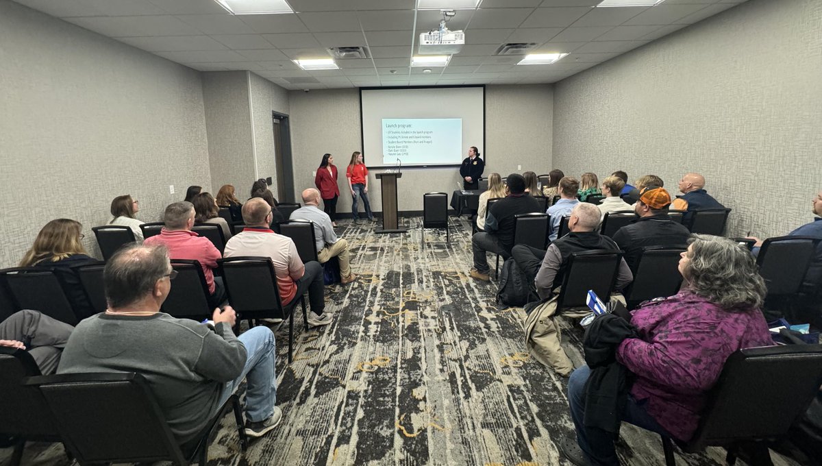 Marque, Kenzi, and Roni presented our FFA Launch grant business of freeze-dried fruit and candy at the @nrcsa1980 spring conference in Kearney. NOBODY does it better than the Plainview Pirates!