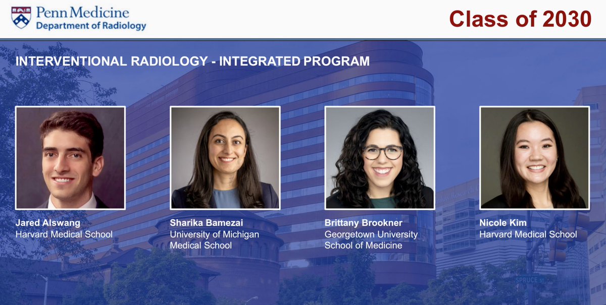 Love the inspiration and energy that comes with Match Day! Welcome to the @Penn_IR family, soon to be Drs. Alswang, Bamezai, Brookner and Kim. So excited to share the journey with you! @womenirads @SIRspecialists @PennRadRes @PennRadiology @PennMedicine