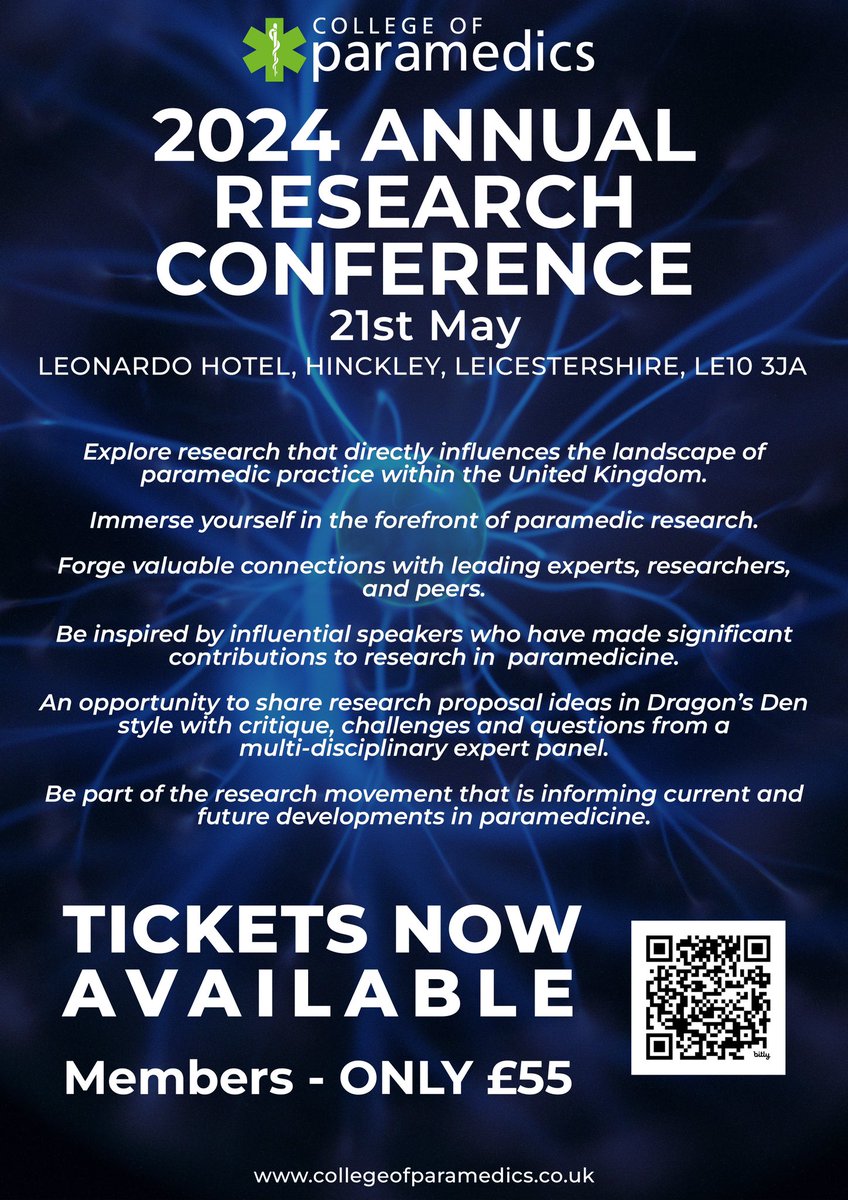 Who can resist attending this❤️? We will have a great day networking and learning together including  people at all different stages of their careers- novice to expert! Join us as we want to meet you all🥳 <a href="/ParamedicsUK/">College of Paramedics</a> <a href="/IPERN999/">Irish Paramedicine Education & Research Network</a> <a href="/monash_para/">Paramedicine Monash University</a> <a href="/McNallyProject/">McNally Project for Paramedicine Research</a> <a href="/OfficialCAHPR/">OfficialCAHPR</a>