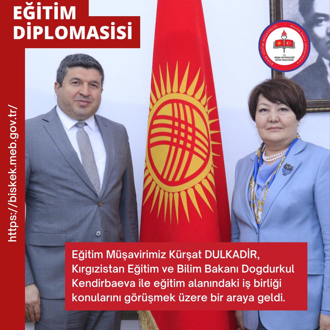 kursatmalatya's tweet photo. Kırgızistan Eğitim ve Bilim Bakanı ile görüşmemiz https://t.co/Ewuy4ECgJx https://t.co/zVIjSWp5EV