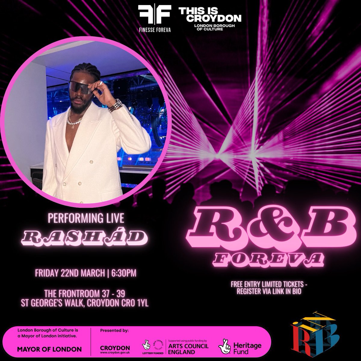 FinesseForeva's tweet image. Performance Announcement 🚨🚨

Rashád

Performing live on Friday 22nd March 🎙️ 

Get your FREE tickets now using the link in our bio 🔗

#independentlabel #musicbusinesstips
#musiclovers  #musiclabel #musicnews #musicbusiness #musicconsultant #ukmusic #randb #liveshow
