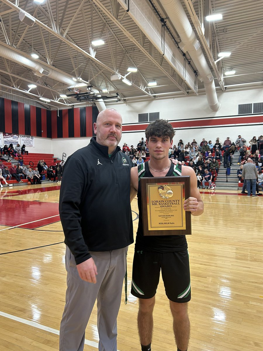 ColumbiaAth's tweet image. Congrats to Nathan Borling @WOBLWDLWSPORTS 2024 Lorain County Mr. Basketball!!