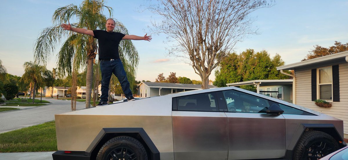 carterlewellyn's tweet photo. Cybertruck acquired. https://t.co/dHaW8UTWYk