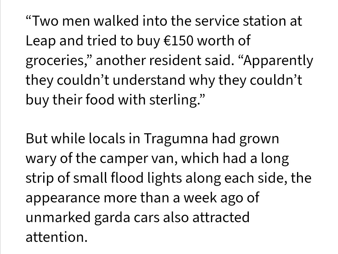 The English drug smugglers that were arrested in West Cork during the week couldn't understand why we don't take sterling in our shops. This is a great story it reads like something from a carry-on movie. irishexaminer.com/news/munster/a…