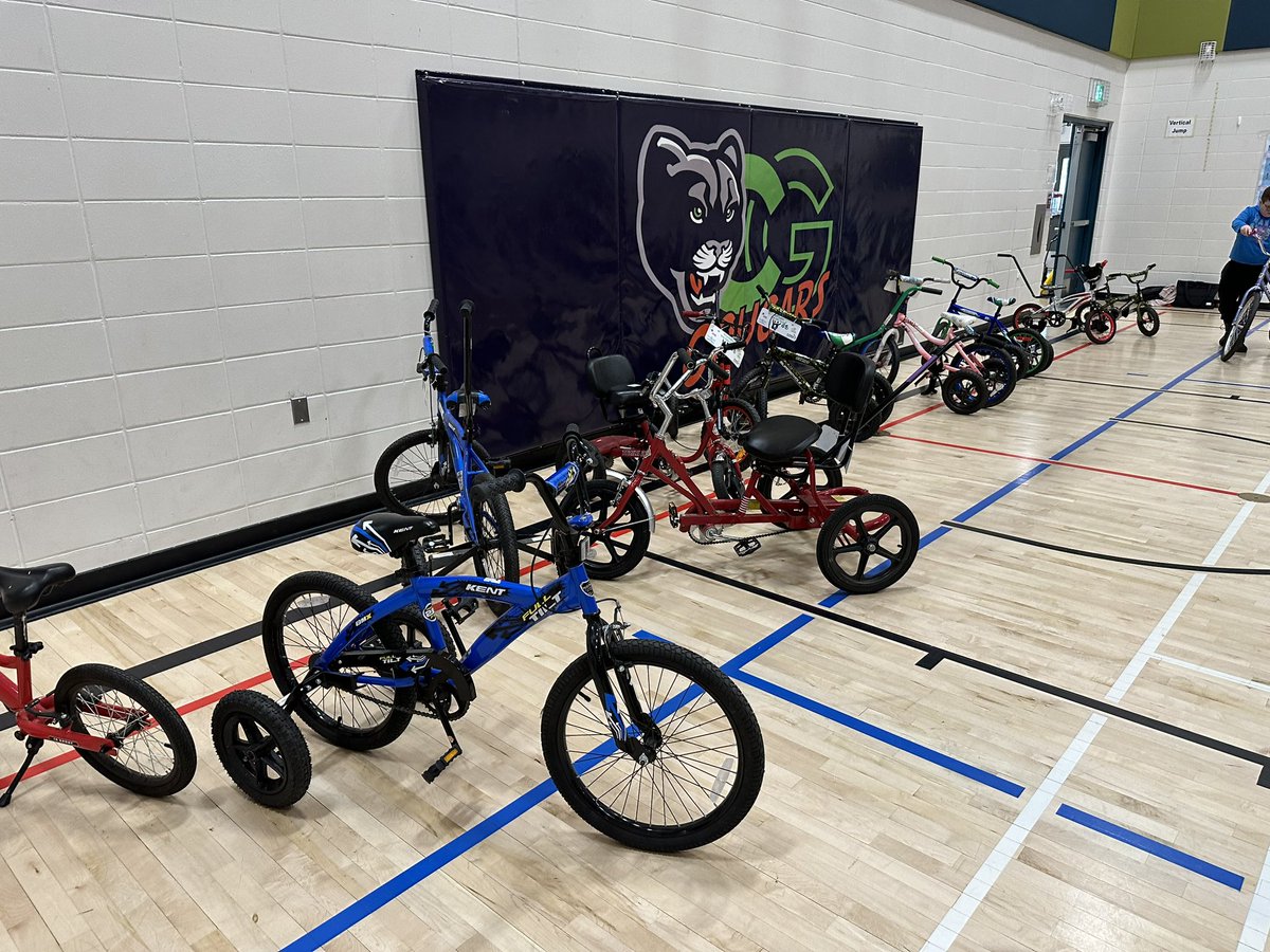 RhondaBlanchet2's tweet photo. Today is Try Day for Wood Buffalo U Can Ride 2. Trying out adapted bikes that will be used at home from May until September. There were so many excited smiles anticipating a great summer of riding! @FMPSD @FMCSD #dedicatedstaff #summerwheels #adaptedbikes https://t.co/F2zQyk971Z