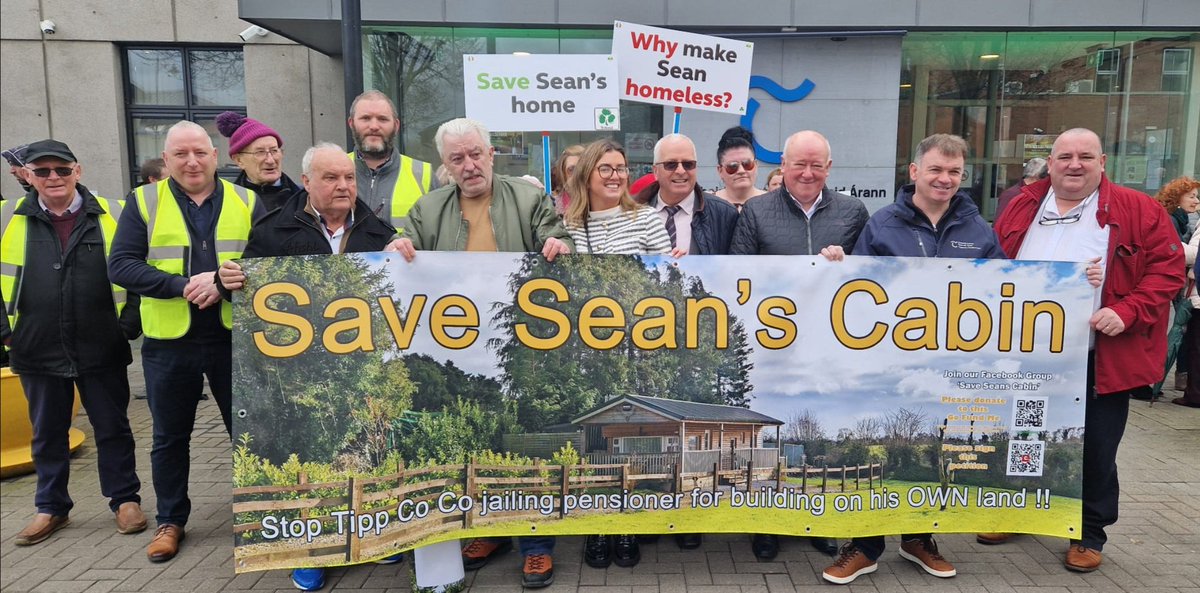 Some of the crowd that came out in support of Sean Meehan today.