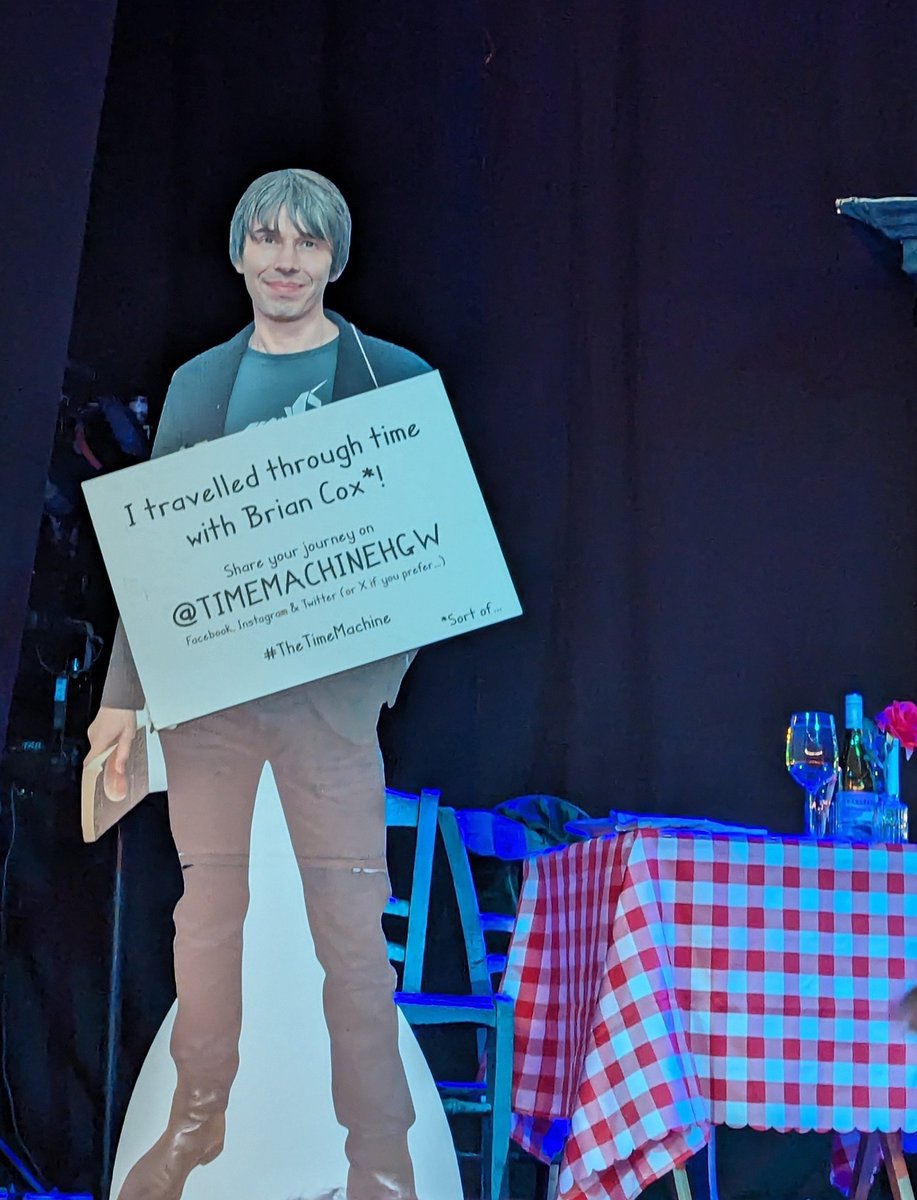 What a joyful evening of bending time and space <a href="/TheatreRoyalBSE/">Theatre Royal Bury St Edmunds</a> <a href="/timemachineHGW/">The Time Machine</a> . Good to see <a href="/ProfBrianCox/">Brian Cox</a> too .