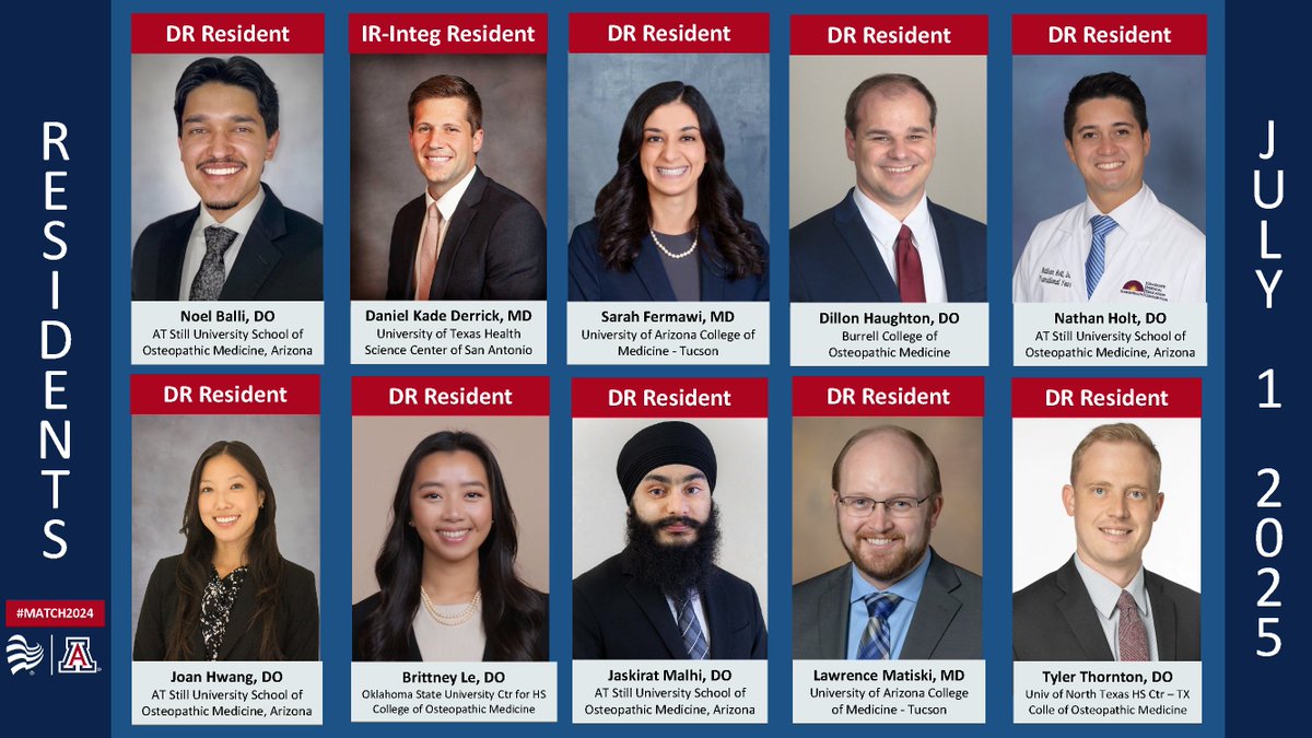 UArizona Department of Medical Imaging (@uazmedimaging) on Twitter photo Overjoyed to share our spectacular <a href="/ArizonaVIR/">University of Arizona VIR</a> and <a href="/UofAZRads/">University of Arizona Radiology Residencies</a>! Welcome! #Match2024 #radres #Radiology ☀️🌵☀️ Overjoyed to share our spectacular <a href="/ArizonaVIR/">University of Arizona VIR</a> and <a href="/UofAZRads/">University of Arizona Radiology Residencies</a>! Welcome! #Match2024 #radres #Radiology ☀️🌵☀️