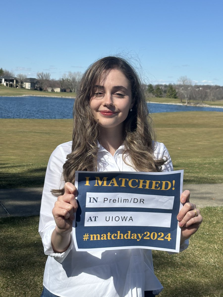 I MATCHED! I’m thrilled and excited to announce that I matched into Preliminary IM and Advanced Diagnostic Radiology at UIOWA! This day wouldn't have been possible without my husband, family, friends and mentors support! @IntMedatIowa @IowaRAD #Match2024 #MatchDay