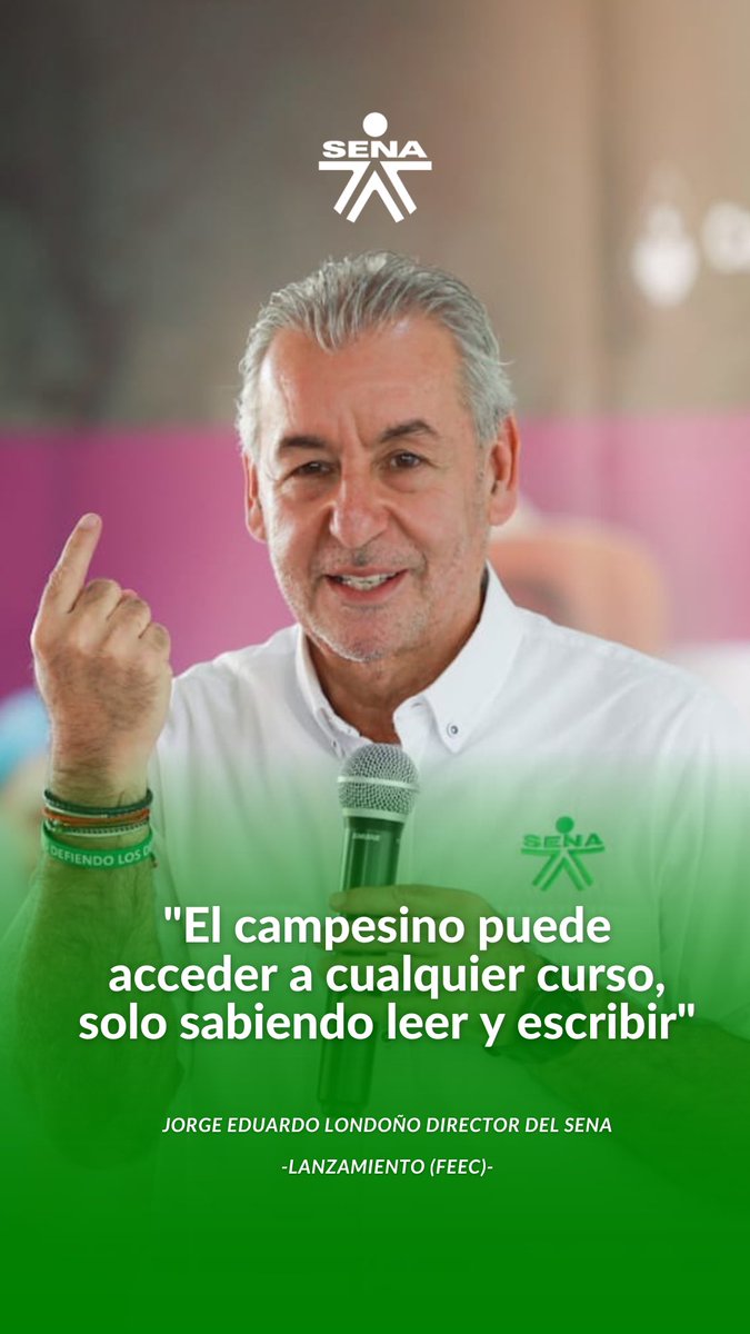 SENAComunica's tweet photo. LLegó #FEEC, la nueva oferta 🥰 del SENA para la población campesina🤠 del país. ¡Más formación, más oportunidades! Conoce👓 los detalles de esta convocatoria en https://t.co/0XQvaWHjT8 #CampeSENA #CuandoFormasSiembras https://t.co/Ug8MLfBTn2