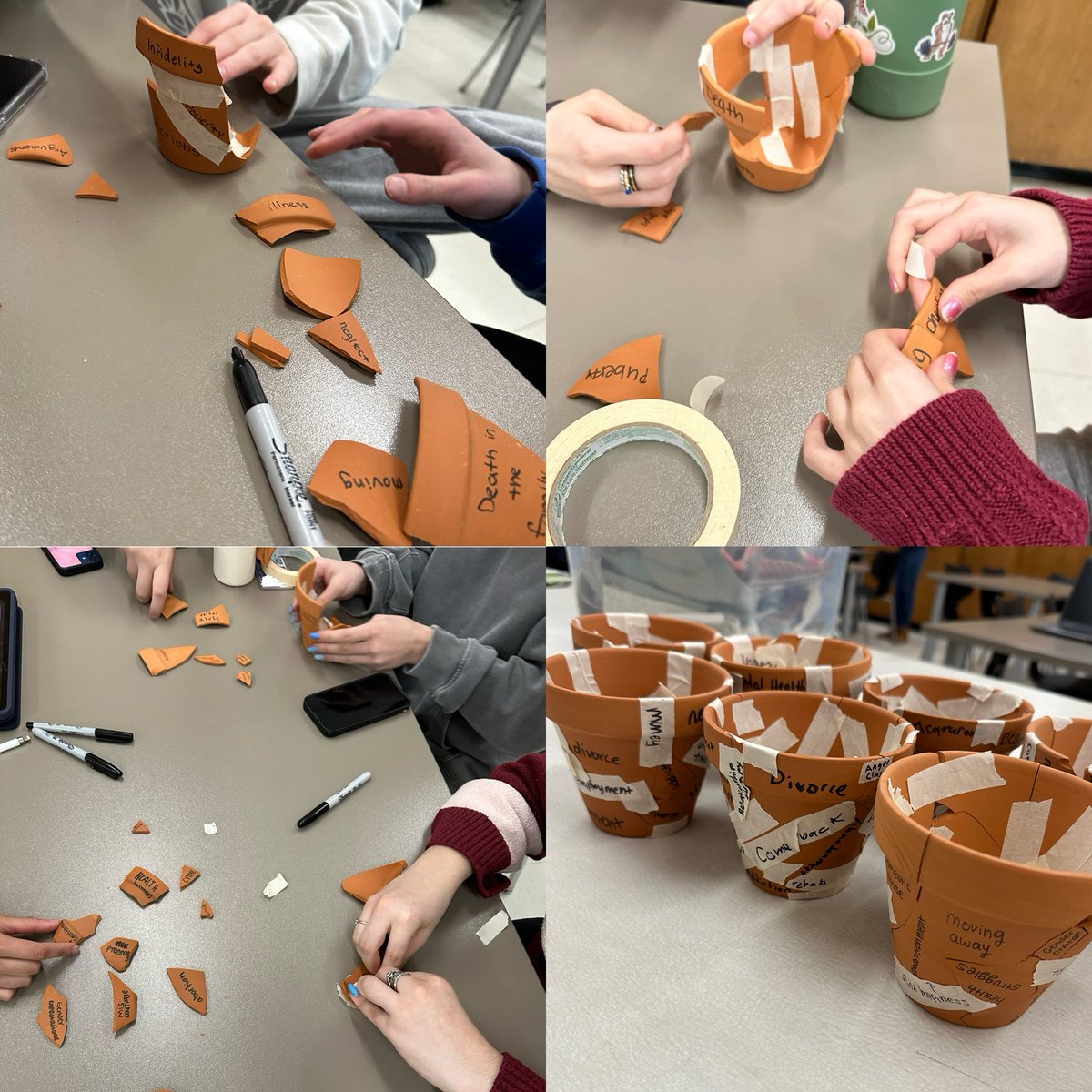 Ended the week off with cinnamon rolls in Culinary 2 to kick-off their yeast breads unit + a flower pot family activity in Adult Living to learn about challenges/crises families face and how they can overcome them to come out stronger. #Empower95