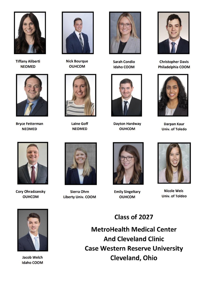 Very excited to announce our 2024-2025 PGY-1 class!!! Can’t wait to meet all of you. Welcome to the Metro/Cleveland Clinic fam! 🌟 #EMbound #Match2024 #EmergencyMedicine #residency #Match24