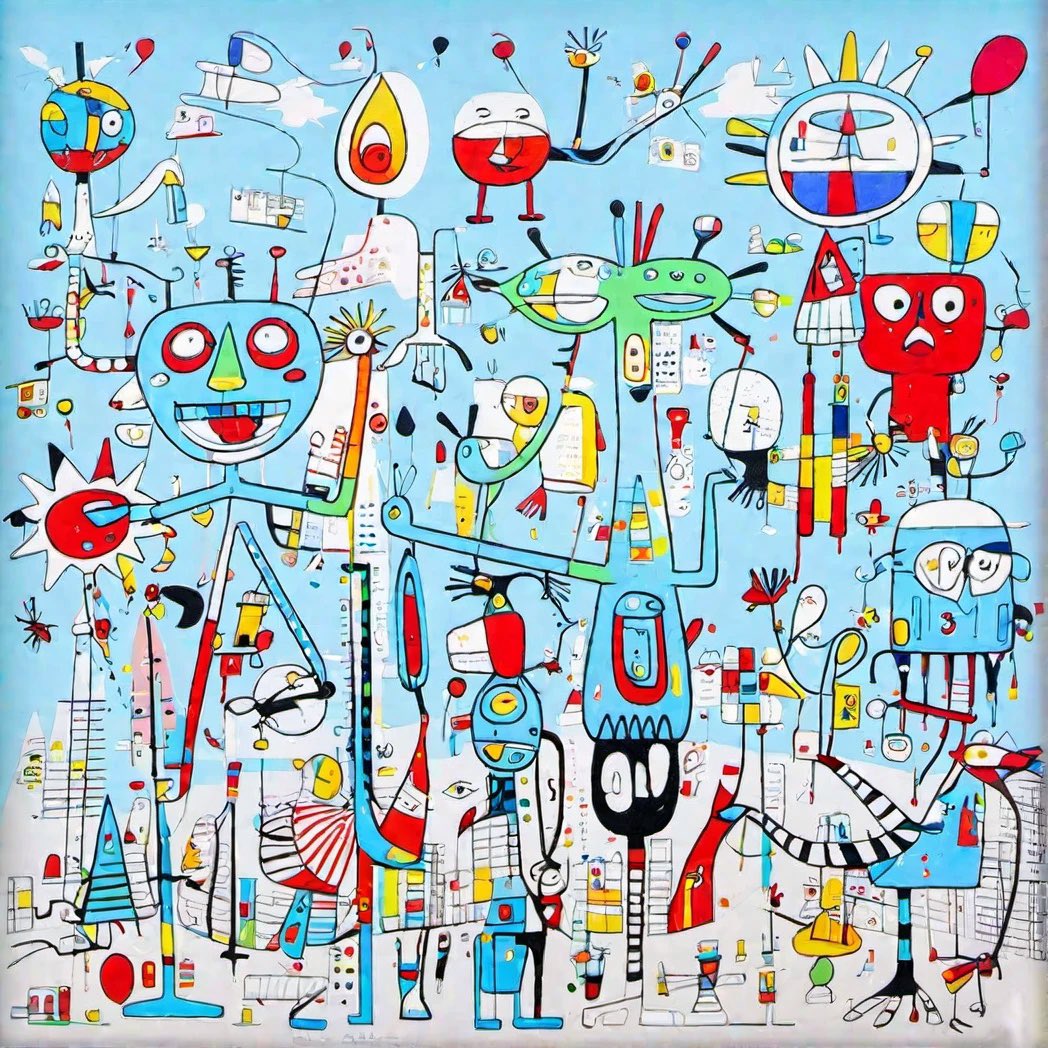 Fantasia of Figures
#AIArtwork #PopArt #AbstractFun #ArtBrut #ContemporaryArt #ModernArtist #PlayfulArt #ColorfulArtwork #QuirkyArt #ArtLovers #GalleryArt #CreativeArt #WhimsicalArt