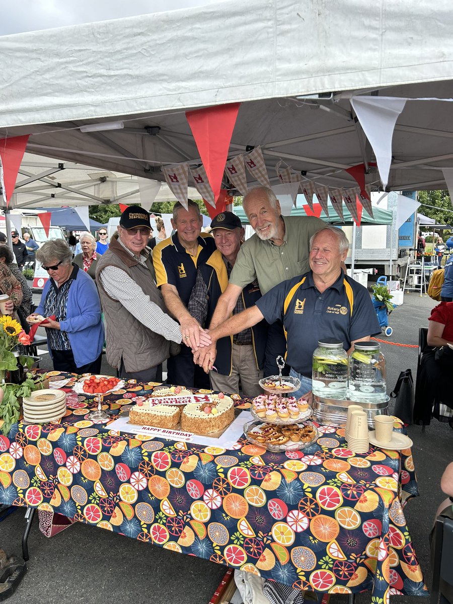 PatrickPentony's tweet photo. Massive congratulations to the Rotary Club of Hall in celebrating 20 years for the @CRFarmersMarket. This market has helped so many farmers and producers over the past 2 decades. I still remember being a stall holder at the first market. Great to see so many familiar faces today. https://t.co/BVFdvIYzEq