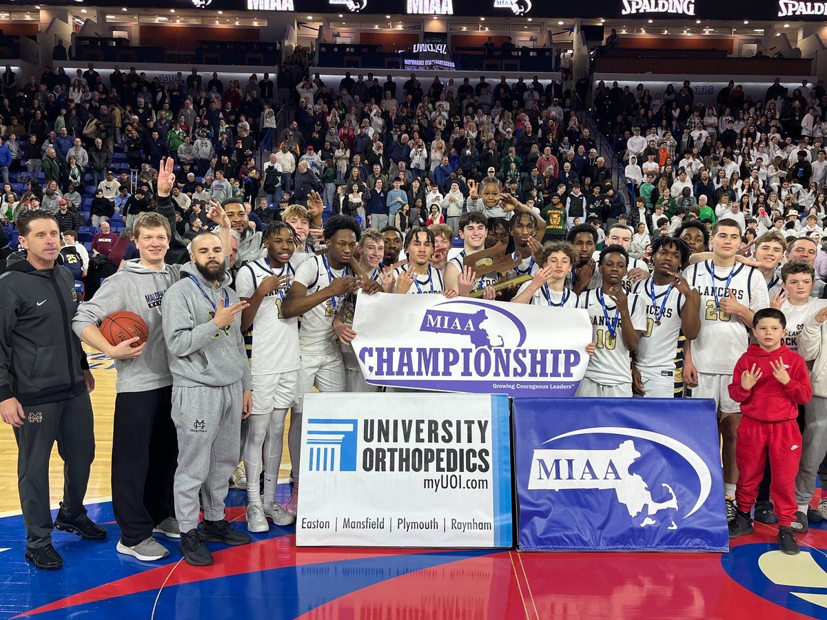 MIAA033's tweet photo. 🏆 Congratulations to Malden Catholic on its third consecutive MIAA Division 2 Boys Basketball state championship 🏀
@MCathletics1 https://t.co/5vUjd5p0CO