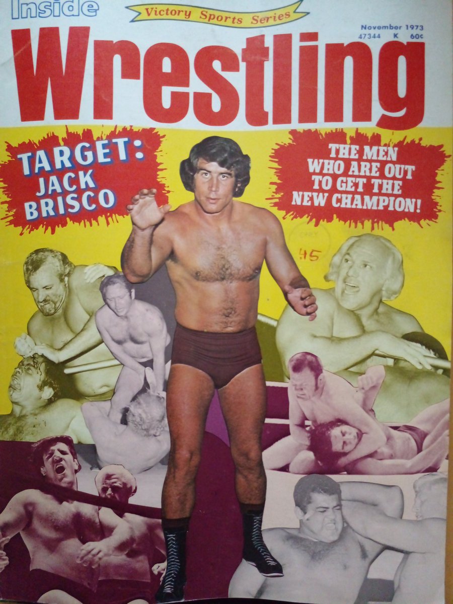 Those were the days! Everyone was out to get Jack Brisco. My November 1973 copy of Inside Wrestling magazine. I was 9 years old at the time. Fifty-one years later and the business is still magical to me. Thank you pro-wrestling! #vintage #wrestling #MAGAZINE #NWA