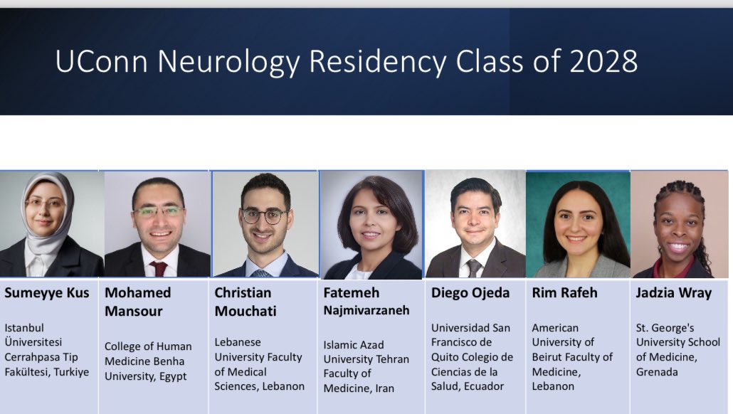 We are beyond excited to announce our Class of 2028! We can’t wait to have these seven superstars on board in June! 🧠📚😍#neurotwitter #MatchDay2024 @NMatch2024 @EricaSchuyler @daniyal_asad @mjaffa_do @DrJim4MS @HHNeurovascular