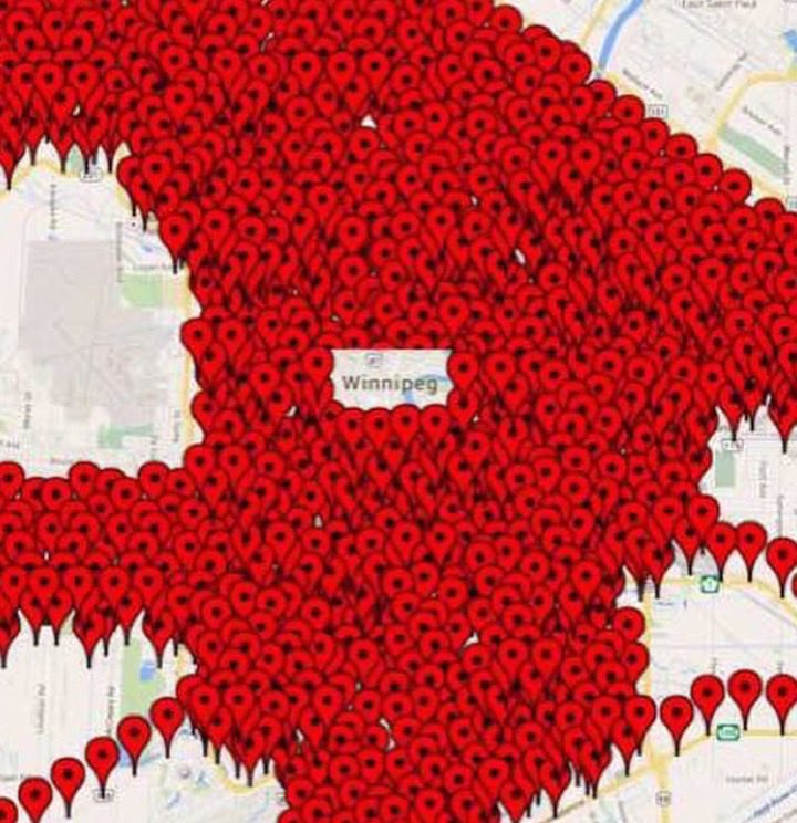 KeyOfBart's tweet photo. BREAKING: City of Winnipeg provides an updated pothole map for 2024 https://t.co/sLnJtkt3PF