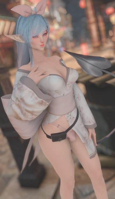 *takes your gil, places it in her coin pouch at her waist... drawing your eye to her exposed little pink