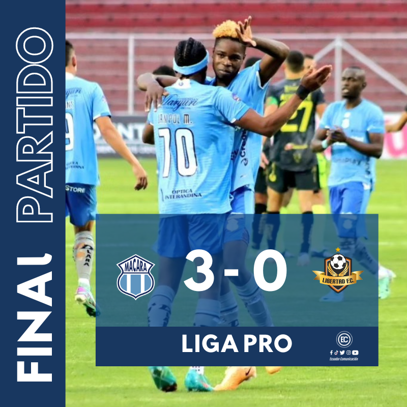 EcuRadioDeporte's tweet photo. ⚽️Macará logra contundente victoria 3-0 sobre Libertad FC en la LigaPro
📰https://t.co/8dkRxhisFj✍️
#Macará #LibertadFC #LigaPro #Fútbol #Victoria #Partido #Goles #FacundoPons #DaríoMina #JanpolMorales https://t.co/lyym4akJd7