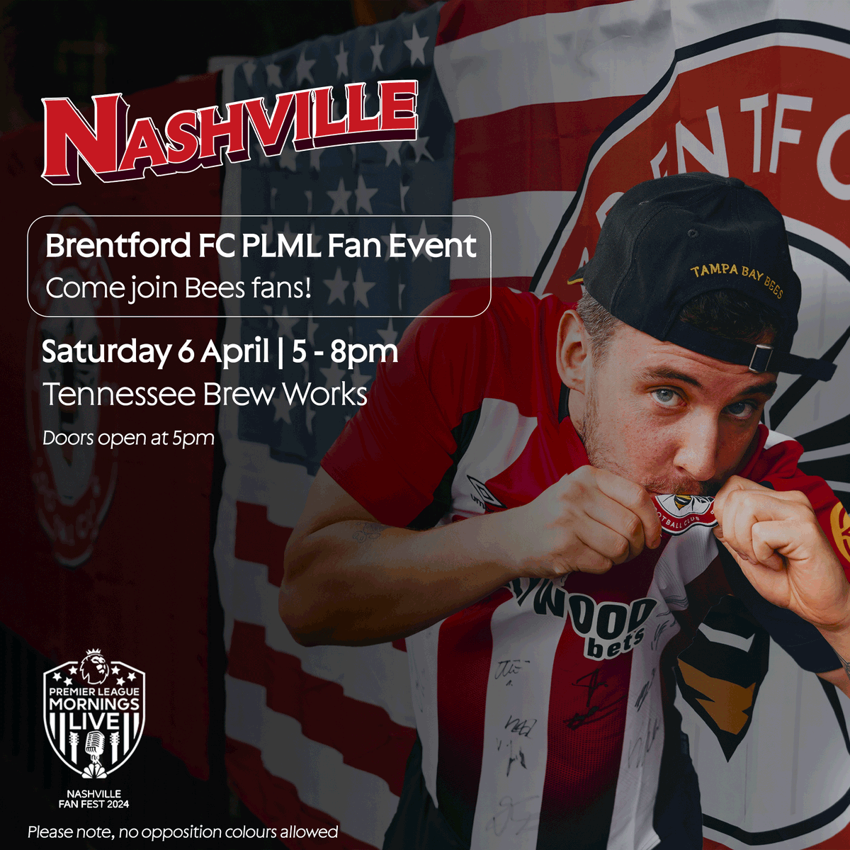 Tennessee Brew Works (@tnbrewworks) on Twitter photo Tennessee Brew Works is proud to host <a href="/BrentfordFC/">Brentford FC</a> and welcome them to Nashville! JOIN US! Saturday, April 6, 2024, from 5-8pm. Open to the public.
Details: brentfordfc.com/en/plml-nashvi… Tennessee Brew Works is proud to host <a href="/BrentfordFC/">Brentford FC</a> and welcome them to Nashville! JOIN US! Saturday, April 6, 2024, from 5-8pm. Open to the public.
Details: brentfordfc.com/en/plml-nashvi…
