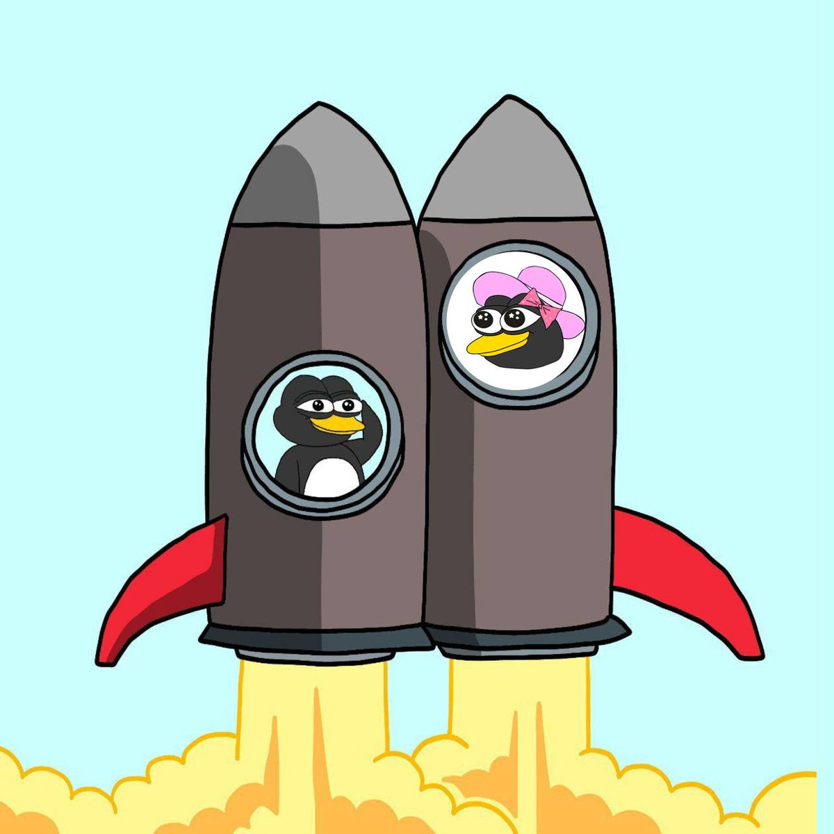 Ladylengonsol's tweet photo. The journey is not over. $PENG and $LENG embarking on their moon mission. https://t.co/MMbD9DQATV