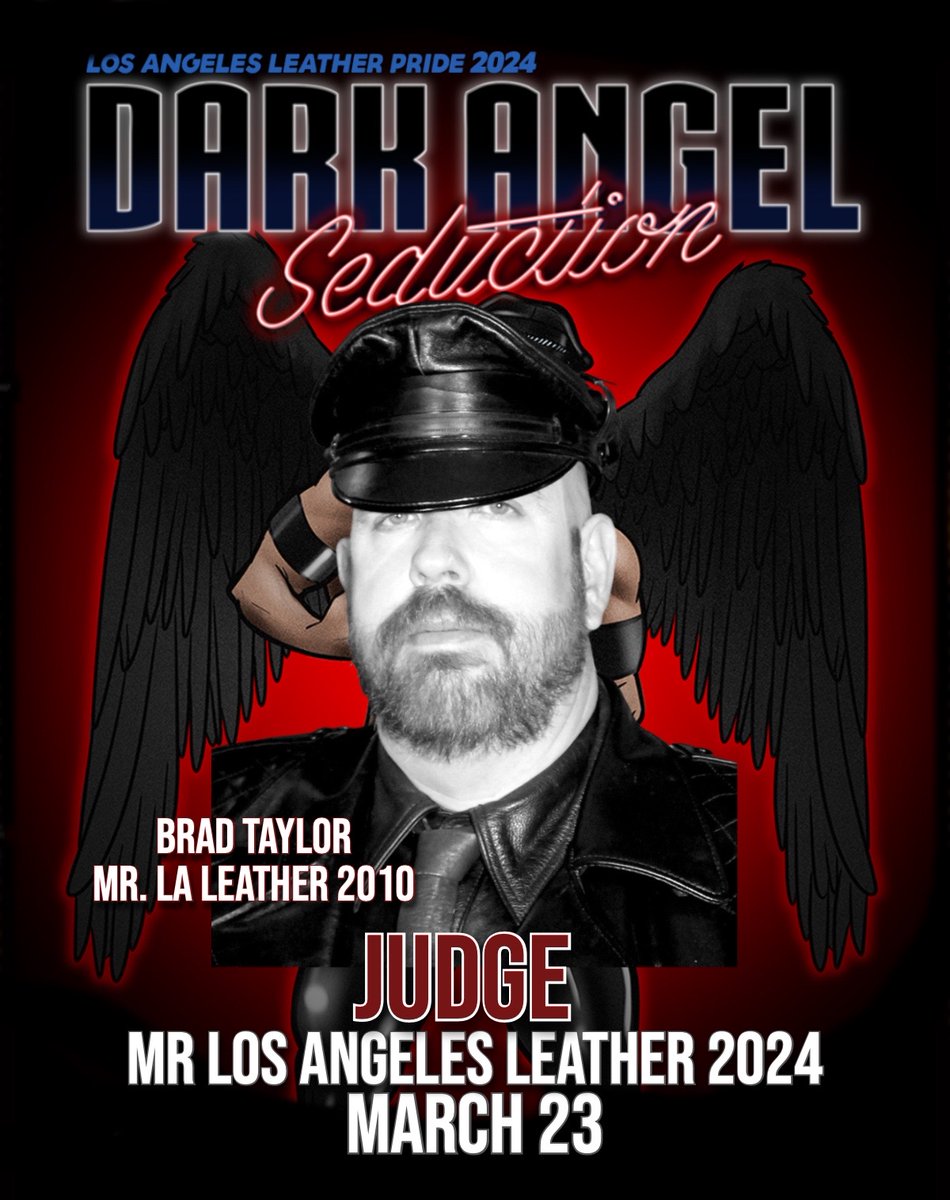 Welcome our Judges to Mr Los Angeles Leather 2024
Brad Taylor  - Mr. LA Leather 2010
Get your #Tickets 🎟️ LALeatherPride.com