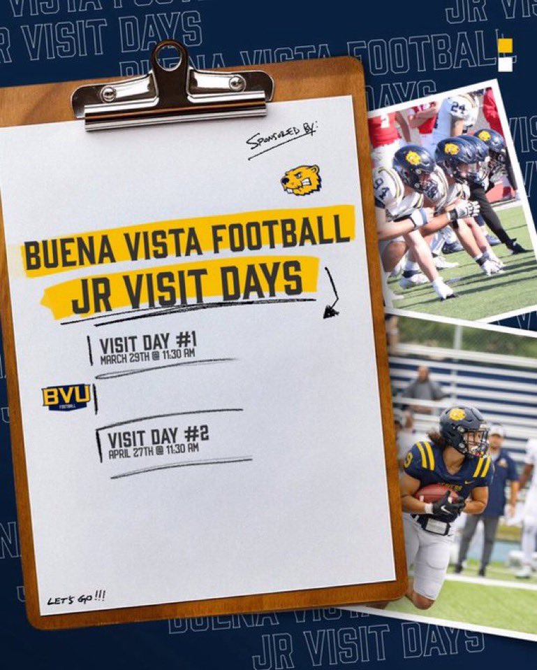 Thanks <a href="/CoachEHubbard/">Coach Hubbard</a> and <a href="/BVU_Football/">BVU Football</a> for the junior day invite!
