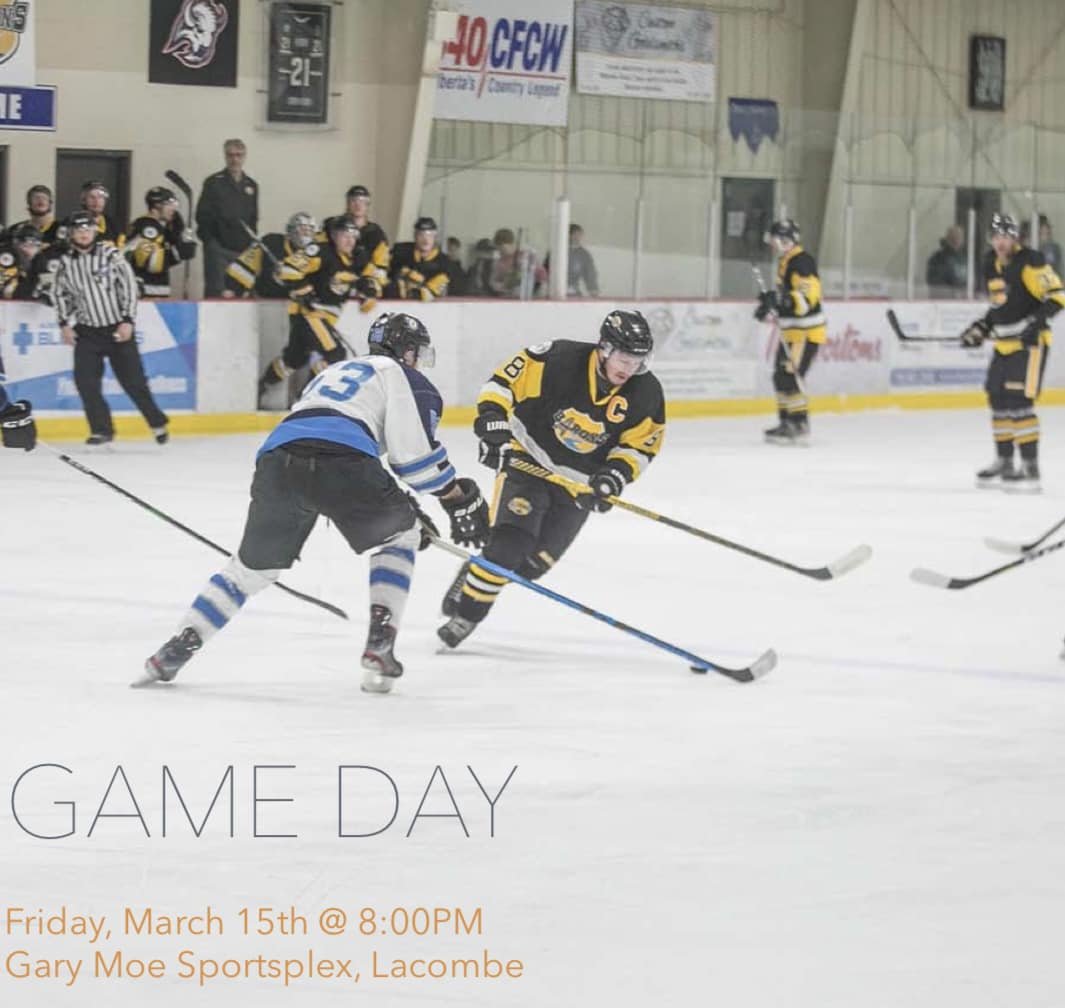 GAME DAY! 🔥Vanberg Cup Finals GM 1⁣
Generals vs @Devon_Barons  ⁣
Merch prizes, @MoesLacombe Shoot-To Win, @KidSportLacombe 50/50, skating performance and more! ⁣
There’s still time to enter the ticket giveaway! Visit our Facebook and Instagram pages for details! @NCHLSeniorAA