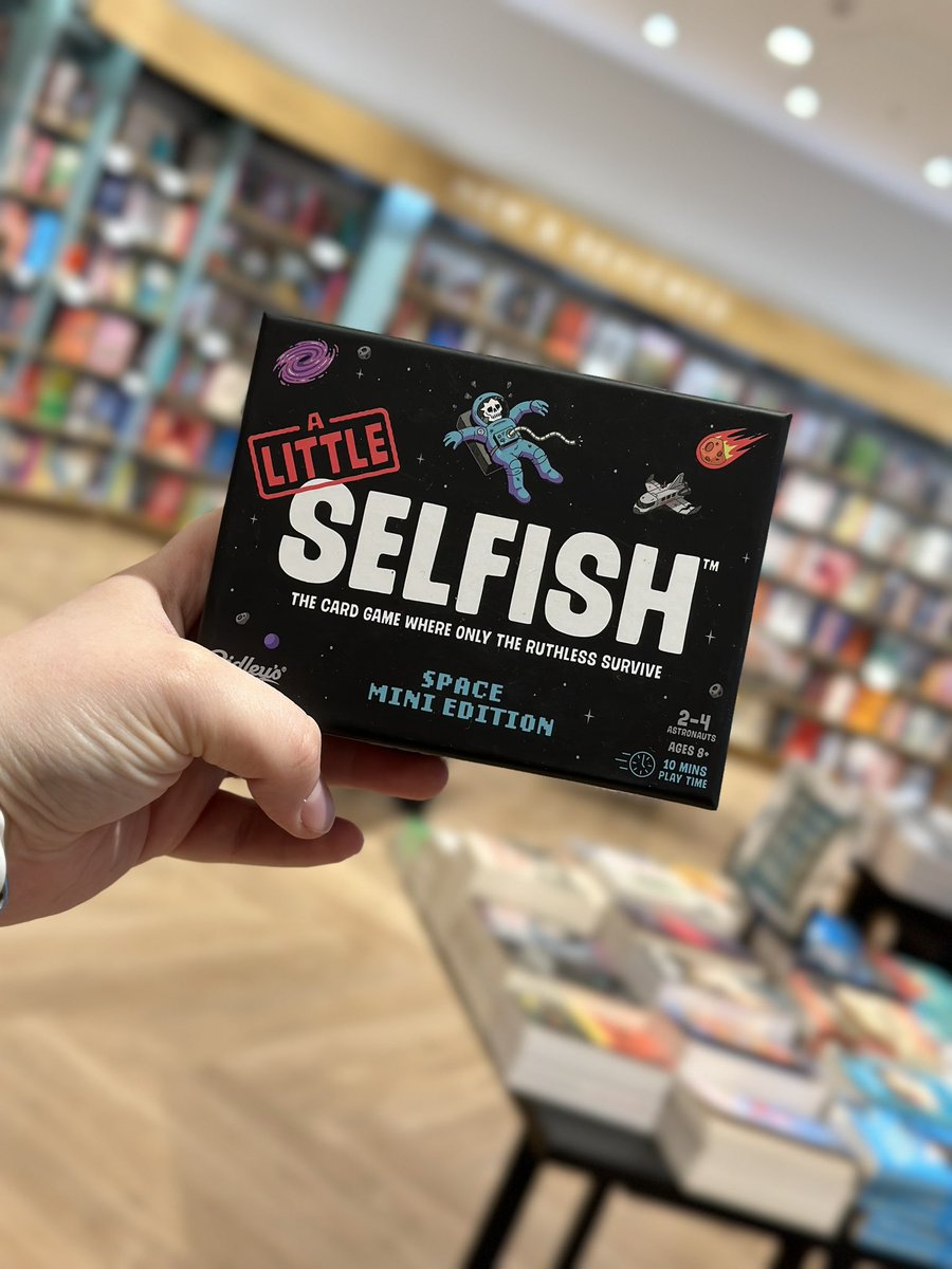 It’s new game of the month time and this one is well loved by Bookseller Chloe! It’s a fun and fast game where only the ruthless survive! A game of astronauts, meteors and a crazy quest to reach the ship alive, it’s the perfect game for the whole family. #LittleSelfish