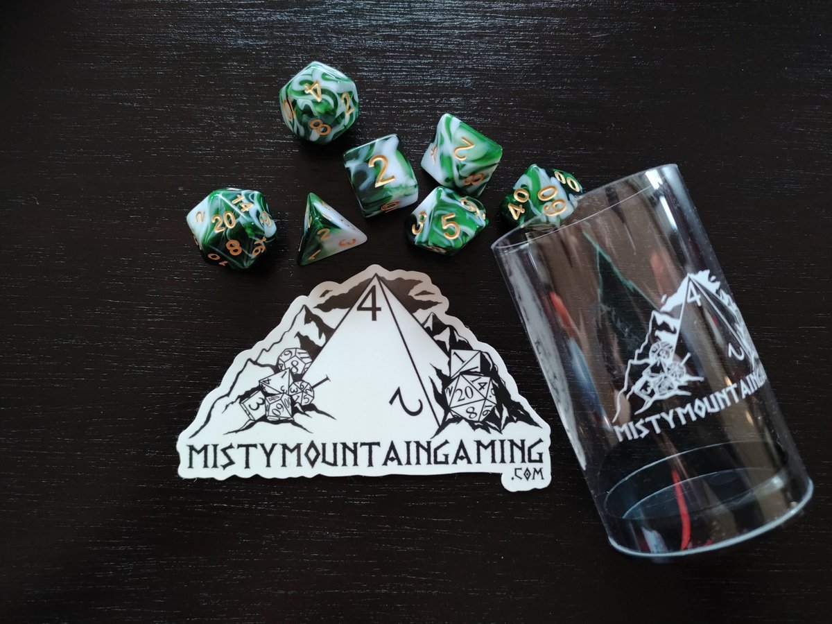Day one of #breakoutcon and I've already acquired more dice. Thanks <a href="/MistyMtnGaming/">MMG 🎲</a>!