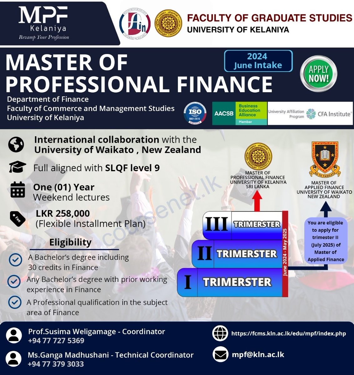 Master of Professional Finance from the University of Kelaniya #masters #Finance #course #coursenet