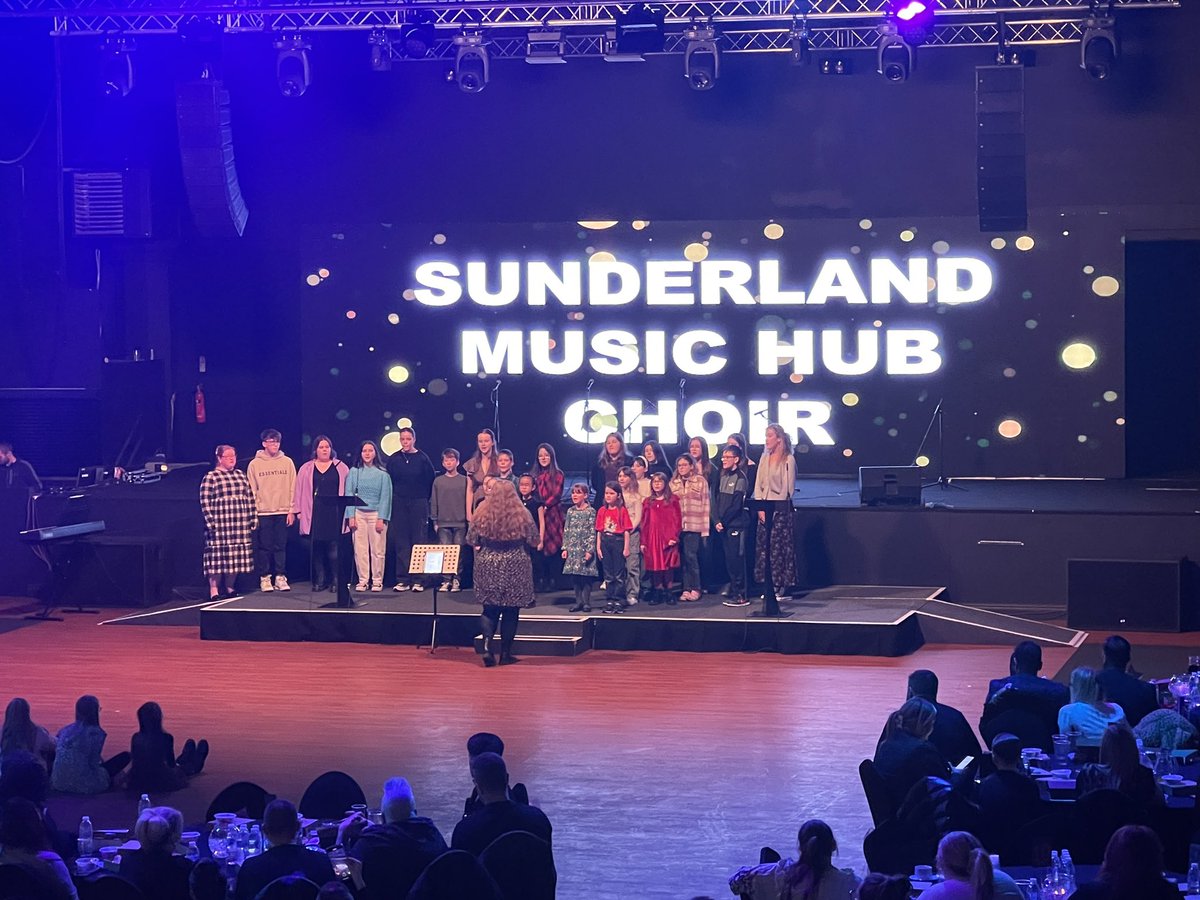 We are so proud of Youth Choir who are closing this evening’s @tfcsunderland Young Achiever’s Awards. What a brilliant night filled with the stories of the city’s inspirational young people.