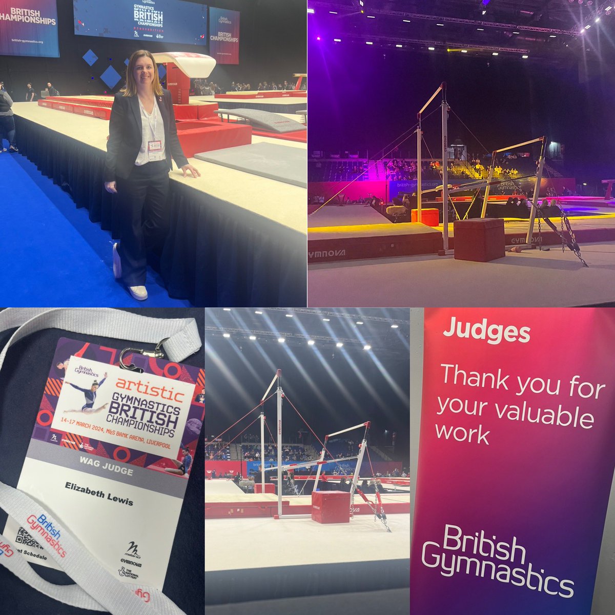 Our day of events continues… our Senior Lecturer @lizzielewis8 it at the @BritGymnastics Championships as an official judging the Women’s Artistic competition! #practicewhatyouteach