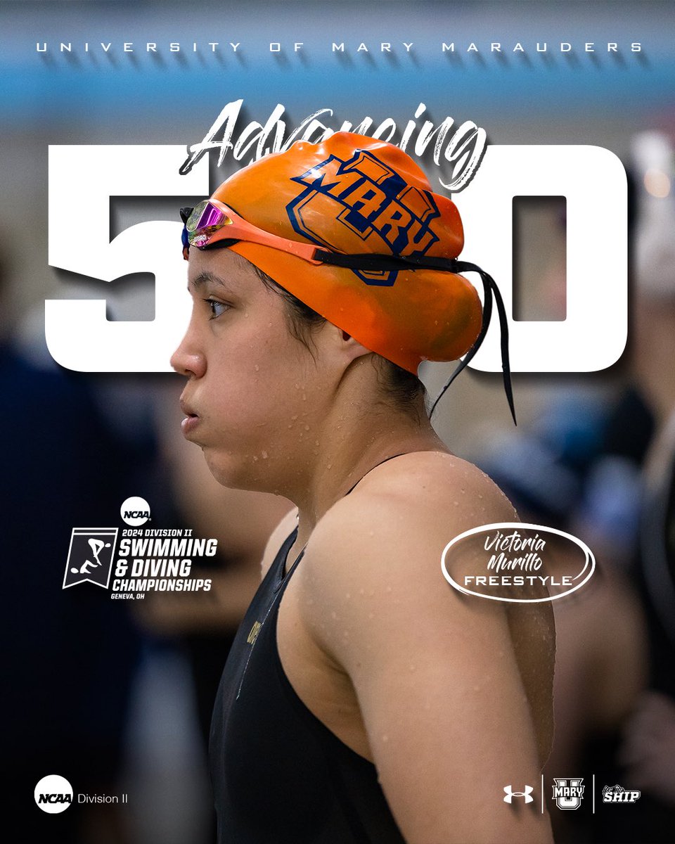 Marauders advancing! Barnhardt moves onto the 133lbs #D2Wrestle quarterfinals & Murillo advances to the 500 freestyle finals at #D2WSD! Visit GoUMary.com for more! #ForTheShip #LifeAtMary