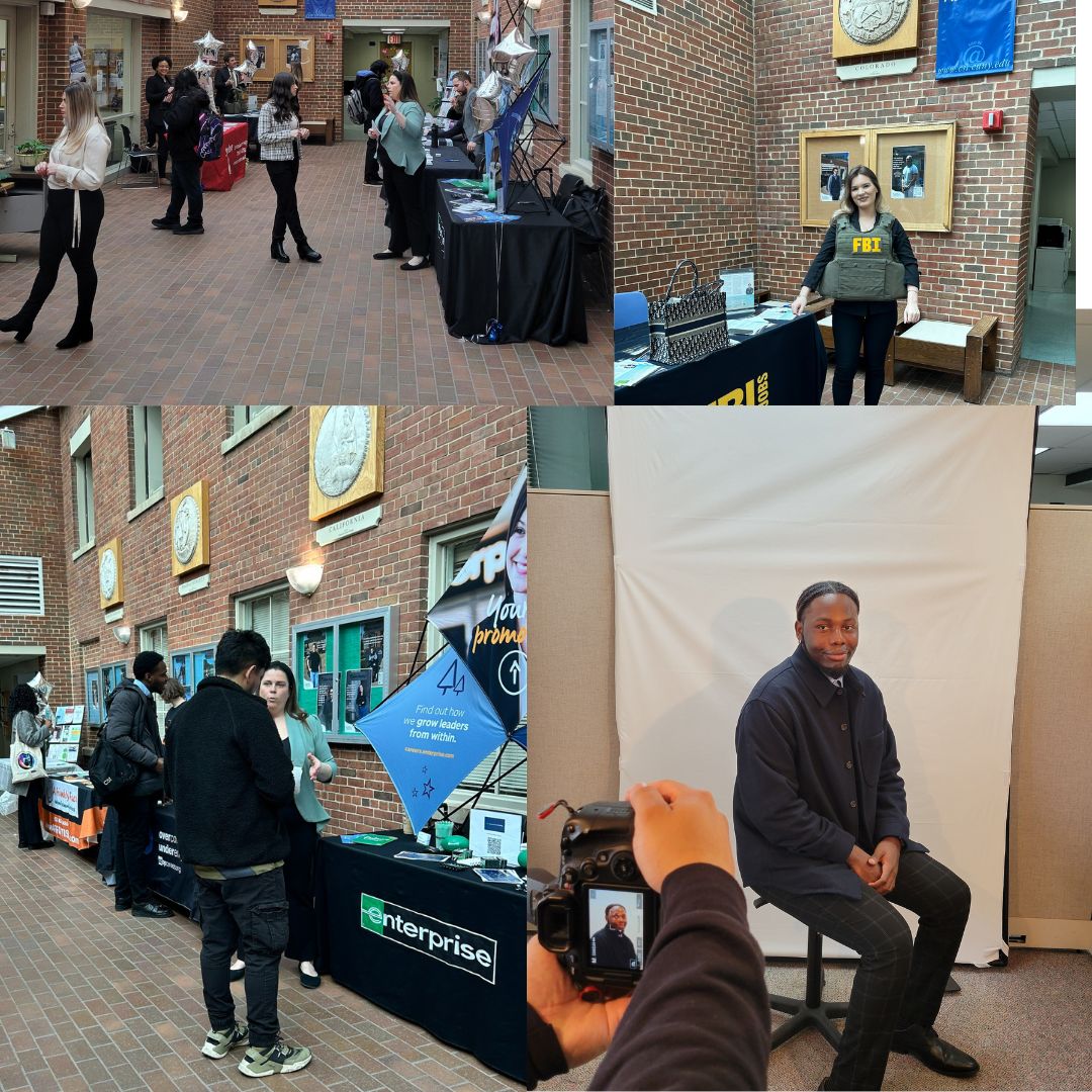 Today CSI students engaged with employers, networking and practicing their elevator pitches, gaining the confidence they need for their career success. They were also treated to a complimentary LinkedIn headshot. #CSI #careerdevelopment #networking #elevatorpitch #WeAreCSI