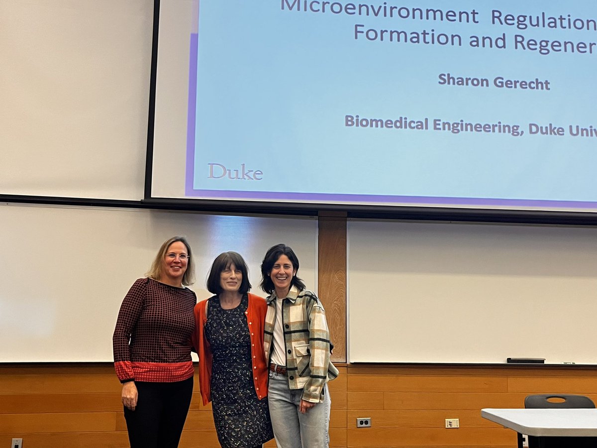 It was a real pleasure to host our good friend and collaborator Prof. Sharon Gerecht from @DukeEngineering at the @CSCIColumbia monthly seminar series this week! Thank you for sharing your lab’s work in microenvironmental regulation of vascular formation and regeneration