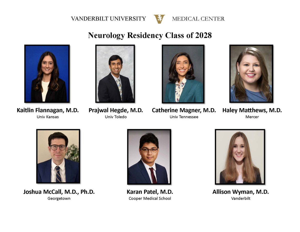 We are so proud to introduce the @VUMCneurology residency class of 2028!!! This is an amazing group and we can't wait to welcome them to Nashville!!!!